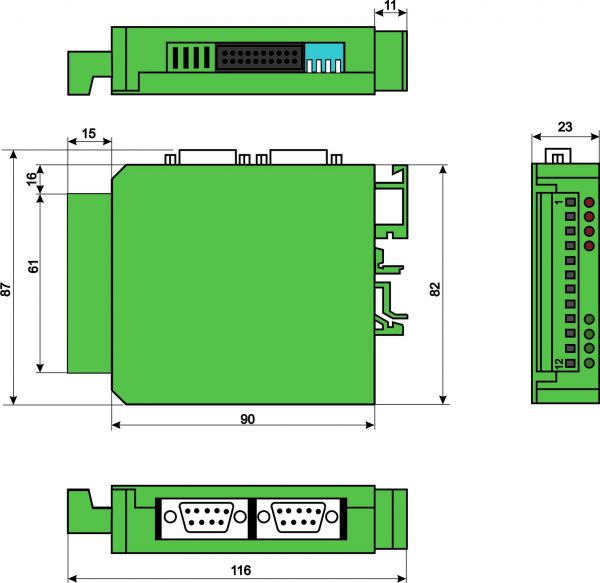 Габаритный чертеж ЛИР-986А