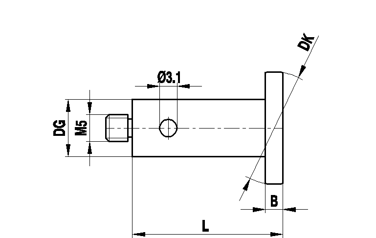 M5 Ø15 мм диск из высокопрочной стали, 1 мм толщина, L 40 мм, для систем ZEISS A-5555-0124