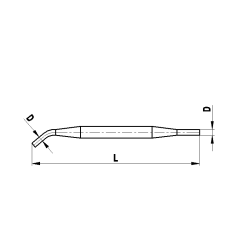 M5 штифтовой ключ из нержавеющей стали 2.9 x2 A-5555-0238