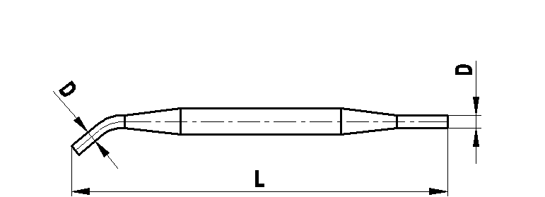 M5 штифтовой ключ из нержавеющей стали 2.9 x1 A-5555-0240