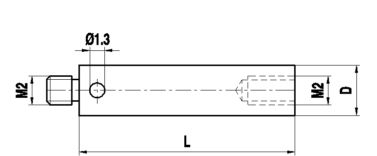 M2 удлинитель щупа из нержавеющей стали, L 50 мм, для систем ZEISS A-5555-2481