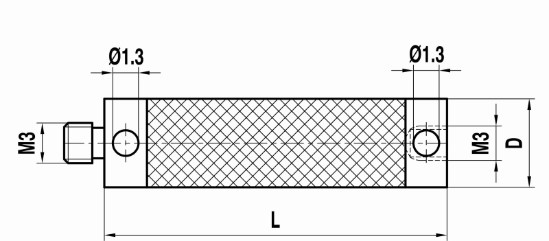 M3 удлинитель щупа из углепластика, L 130 мм, для систем ZEISS A-5555-3895